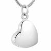 SHEIL Mini Heart Cremation Urn Necklace for Ashes 316L Stainless Steel Engravable Keepsake Memorial Jewelry for Ashes Women Girl view 1