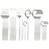 Silverware Flatware Cutlery Set, 24PCS Cutlery Set Stainless Steel Dinnerware Set Knife Fork Coffee Spoon Tableware Set Kitchen Party Dinner Tableware Set (Color : Silver) view 1
