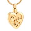 SHEIL Lovely Pet Dove Heart Pendant Peace Bird with Olive Branch Cremation Necklace Vintage Wing Pigeon Animal Cremation Pendant view 1