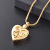 SHEIL Lovely Pet Dove Heart Pendant Peace Bird with Olive Branch Cremation Necklace Vintage Wing Pigeon Animal Cremation Pendant view 2