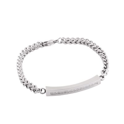 SHEIL Stainless Steel Cremation Ashes Keepsake Urn Bracelet Crystals Inlay Memorial Ash Holder Chain Bracelet for Women,24cm