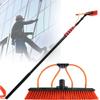 Water Fed Pole Kit, Telescopic Solar Panels Cleaning Pole Window Cleaning Equipment, Adjustable Height and 30Cm Cleaning Brush,12FT/3.6M view 1
