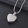 SHEIL Lovely Pet Dove Heart Pendant Peace Bird with Olive Branch Cremation Necklace Vintage Wing Pigeon Animal Cremation Pendant view 3