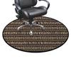 Brown Yellow Round Office Chair Mats Home Rolling Gaming Chair Mat Leopard World Brownish Geometric Anti-Slip Hardwood Floor Mats Carpeted Floor Protector Mats Leopard Print Decor Diameter 36 in view 1