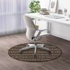 Brown Yellow Round Office Chair Mats Home Rolling Gaming Chair Mat Leopard World Brownish Geometric Anti-Slip Hardwood Floor Mats Carpeted Floor Protector Mats Leopard Print Decor Diameter 36 in view 3