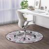 Pink Black Carpet Round Office Chair Mat Paris Travel Honeymoon Flowers and Bike Hardwood Floor Multi-Purpose Soft Mats for Gaming Rolling Chair/Living Room/Study Paris Decor Diameter 48 in view 1