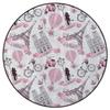 Pink Black Carpet Round Office Chair Mat Paris Travel Honeymoon Flowers and Bike Hardwood Floor Multi-Purpose Soft Mats for Gaming Rolling Chair/Living Room/Study Paris Decor Diameter 48 in view 2