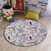 Pink Black Carpet Round Office Chair Mat Paris Travel Honeymoon Flowers and Bike Hardwood Floor Multi-Purpose Soft Mats for Gaming Rolling Chair/Living Room/Study Paris Decor Diameter 48 in view 4