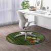 Green Gaming Chair Mat Under Computer Desk Red Eyed Tree Frog Hiding in Exotic Rainforest Tropical Round Office Chair Mats Home Rolling Gaming Chair Mat Animal Diameter 39 in view 3