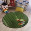 Green Gaming Chair Mat Under Computer Desk Red Eyed Tree Frog Hiding in Exotic Rainforest Tropical Round Office Chair Mats Home Rolling Gaming Chair Mat Animal Diameter 39 in view 4