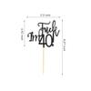 Arthsdite 40th Cake Topper for Men and Women Forty Birthday Decorations Funny 40 and Fabulous Decoration - Black Glitter view 2