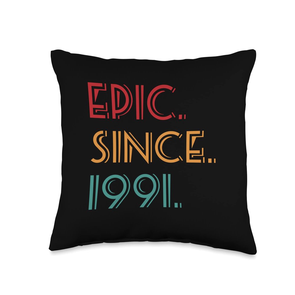31 Birthday Vintage 1991 Throw Pillow