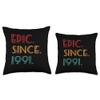 31 Birthday Vintage 1991 Throw Pillow view 3