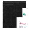 American Soft Linen Salem Turkish Bath Towel Set, 100% Cotton 600 GSM 6 Piece Towels for Bathroom, 2 Bath Towels 2 Hand Towels 2 Washcloths, Black view 4