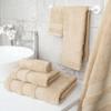 American Soft Linen Salem Turkish Bath Towel Set, 100% Cotton 600 GSM 6 Piece Towels for Bathroom, 2 Bath Towels 2 Hand Towels 2 Washcloths, Beige view 2