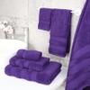 American Soft Linen Salem Turkish Bath Towel Set, 100% Cotton 600 GSM 6 Piece Towels for Bathroom, 2 Bath Towels 2 Hand Towels 2 Washcloths, Purple view 2