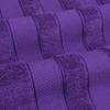 American Soft Linen Salem Turkish Bath Towel Set, 100% Cotton 600 GSM 6 Piece Towels for Bathroom, 2 Bath Towels 2 Hand Towels 2 Washcloths, Purple view 3