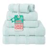American Soft Linen Salem Turkish Bath Towel Set, 100% Cotton 600 GSM 6 Piece Towels for Bathroom, 2 Bath Towels 2 Hand Towels 2 Washcloths, Mint view 1