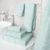 American Soft Linen Salem Turkish Bath Towel Set, 100% Cotton 600 GSM 6 Piece Towels for Bathroom, 2 Bath Towels 2 Hand Towels 2 Washcloths, Mint view 2