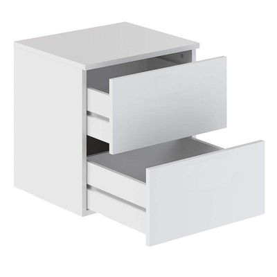 TOMYEUS Bedroom Nightstands Modern Nightstands Bedside Table Living Room Organizer Storage Cabinet Bedroom Bedside Table 2 Drawers Home Furniture Beside Table for Living Room (Color : White)