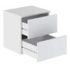 TOMYEUS Bedroom Nightstands Modern Nightstands Bedside Table Living Room Organizer Storage Cabinet Bedroom Bedside Table 2 Drawers Home Furniture Beside Table for Living Room (Color : White) view 1