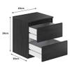 TOMYEUS Bedroom Nightstands Modern Nightstands Bedside Table Living Room Organizer Storage Cabinet Bedroom Bedside Table 2 Drawers Home Furniture Beside Table for Living Room (Color : White) view 3