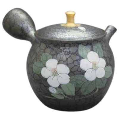 Teapot Kyusu Tokoname - SHORYU - Gray - 230 ml cc - Ceramic Mesh - White Camellia