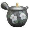 Teapot Kyusu Tokoname - SHORYU - Gray - 230 ml cc - Ceramic Mesh - White Camellia view 1