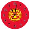 Kyrgyzstan Flag Wooden Clock Rustic 15inch Round Wall Clock Kyrgyzstan Clocks Silent Battery Operated Art Clocks for Dinning Living Room Modern National Flag Home Decor Art Clock Birthday Gift view 1