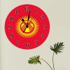 Kyrgyzstan Flag Wooden Clock Rustic 15inch Round Wall Clock Kyrgyzstan Clocks Silent Battery Operated Art Clocks for Dinning Living Room Modern National Flag Home Decor Art Clock Birthday Gift view 3