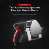 Electric Kebab Meat Slicer,Shawarma Slicer Cutter,Commercial Gyro Knife,80W Portable Sliced Gyro Cutter Kebab Cutting Knife Machine,Red view 3