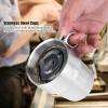 Beufee 6pcs 10oz Stackable Stainless Steel Double Wall Insulated Travel Coffee Mugs Set with Metal Mug Holder view 2