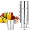 Beufee 6pcs 10oz Stackable Stainless Steel Double Wall Insulated Travel Coffee Mugs Set with Metal Mug Holder view 3