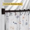 Adjustable Curved Shower Rod, 42-72 inches Extra Wide Shower Curtain Rod, Rust proof, Premium Stainless Steel, Curved Shower Rod for Bathroom Bronze view 2