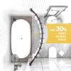 Adjustable Curved Shower Rod, 42-72 inches Extra Wide Shower Curtain Rod, Rust proof, Premium Stainless Steel, Curved Shower Rod for Bathroom Bronze view 4