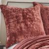 Levtex Home Birch Hill Velvet Spice Quilt - Euro Sham - Persimmon/Rust - Velvet - Dot Stitch Quilting - Quilt (26x26in.), No Insert - Polyester view 2