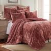 Levtex Home Birch Hill Velvet Spice Quilt - Euro Sham - Persimmon/Rust - Velvet - Dot Stitch Quilting - Quilt (26x26in.), No Insert - Polyester view 3