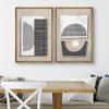 SIGNWIN Framed Canvas Print Wall Art Set Mid-Century Art Deco Polygon Collage Abstract Shapes Illustrations Minimal Decorative Nordic Zen Bohemian for Living Room, Bedroom, Office - 24"x36"x2 Natural view 3