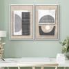 SIGNWIN Framed Canvas Print Wall Art Set Mid-Century Art Deco Polygon Collage Abstract Shapes Illustrations Minimal Decorative Nordic Zen Bohemian for Living Room, Bedroom, Office - 24"x36"x2 White view 2