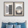 SIGNWIN Framed Canvas Print Wall Art Set Mid-Century Art Deco Polygon Collage Abstract Shapes Illustrations Minimal Decorative Nordic Zen Bohemian for Living Room, Bedroom, Office - 24"x36"x2 Black view 3