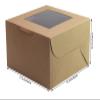 PQZKLDP Kraft Bakery Boxes 6x6x5 Inch - 12Pack Window Gift Boxes view 2