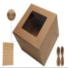 PQZKLDP Kraft Bakery Boxes 6x6x5 Inch - 12Pack Window Gift Boxes view 3