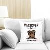 MALIHONG Personalized Reserved for The Dog Throw Pillow Cover Rottweiler Funny Puppy Pet White Canvas Pillow Case for Home Decoration Dog Lovers Gift 20x20 Inch view 2