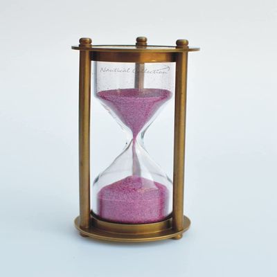 Decorative Antique Brass Hour Glass 3 Minute Sand Timer Metal Unique Sandglass for Gifts Games Kitchen Home Office Decoration by ALLORYTECH