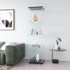 Goujxcy 4-Shelf Glass Display Cabinet Curio Cabinets with Glass Doors, Floor Standing Curio Bookshelf Collection Display Case for Living Room Bedroom Office, 64.56 x 16.73x 14.37 (Black) view 4
