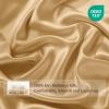 THXSILK Silk Sheet Set 4Pcs, 6A+ Top Grade 100% Natural Mulberry Silk Bed Sheets, Luxury Bedding Sets Ultra Soft Durable, 1 Fitted Sheet, 1 Flat Sheet and 2 Pillow Shams (Cal. King, Metallic Gold) view 2