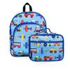Wildkin 12-Inch Kids Backpack & Insulated Lunch Box Bag Bundle  Durable, Lightweight School & Travel Set for Kids - Trains, Planes & Trucks view 1