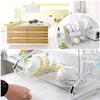 Acofuns Multifunction 2 Tier Kitchen Dish Cutlery Drainer Rack Drip Tray Plate Holder Drain Shelf view 4