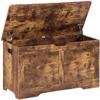 Timberer 39.4" Storage Chest, Wooden Storage Bench, Lift Top Toy Chest with 2 Safety Hinges, Large Toy Box, Entryway Bench for Living Room, Bedroom, Rustic Brown view 1