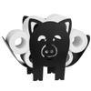 Acofuns Black Toilet Paper Holder Metal Pig Shape Tissue Storage Rack view 1